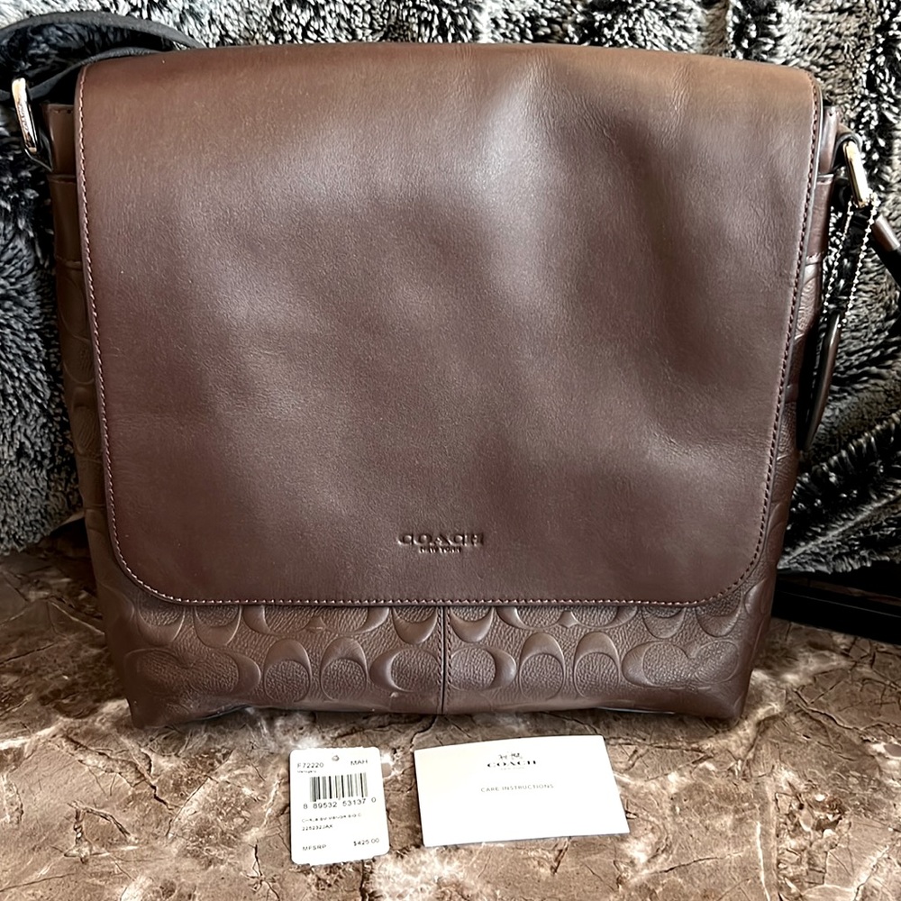 SALE!! DEAL!! NEW WITH TAGS Coach Brown Leather Messenger Shoulder Bag